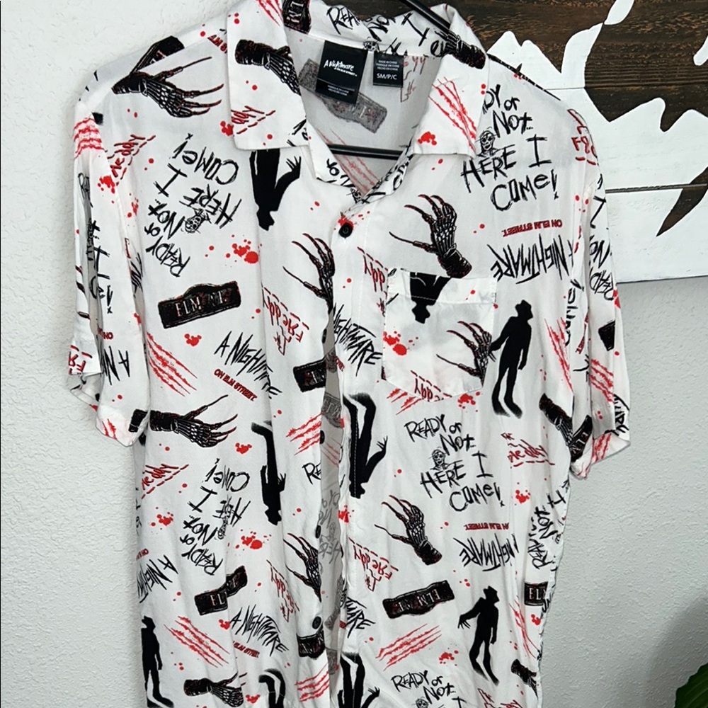 MAD Engine White Fashion Print Shirt